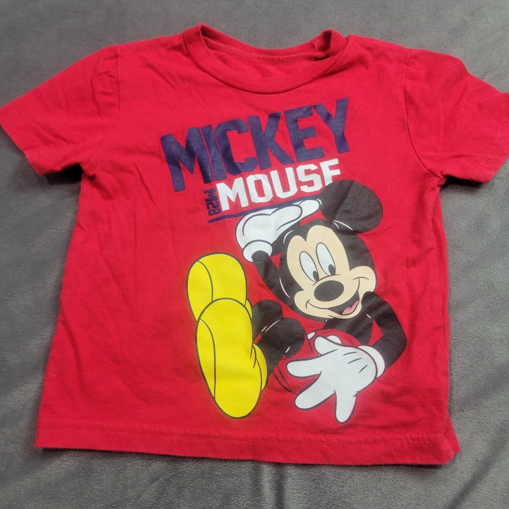 Disney Junior Mickey Mouse Red‎ Graphic T-Shirt Toddler 24M Short Sleeve 17E1287